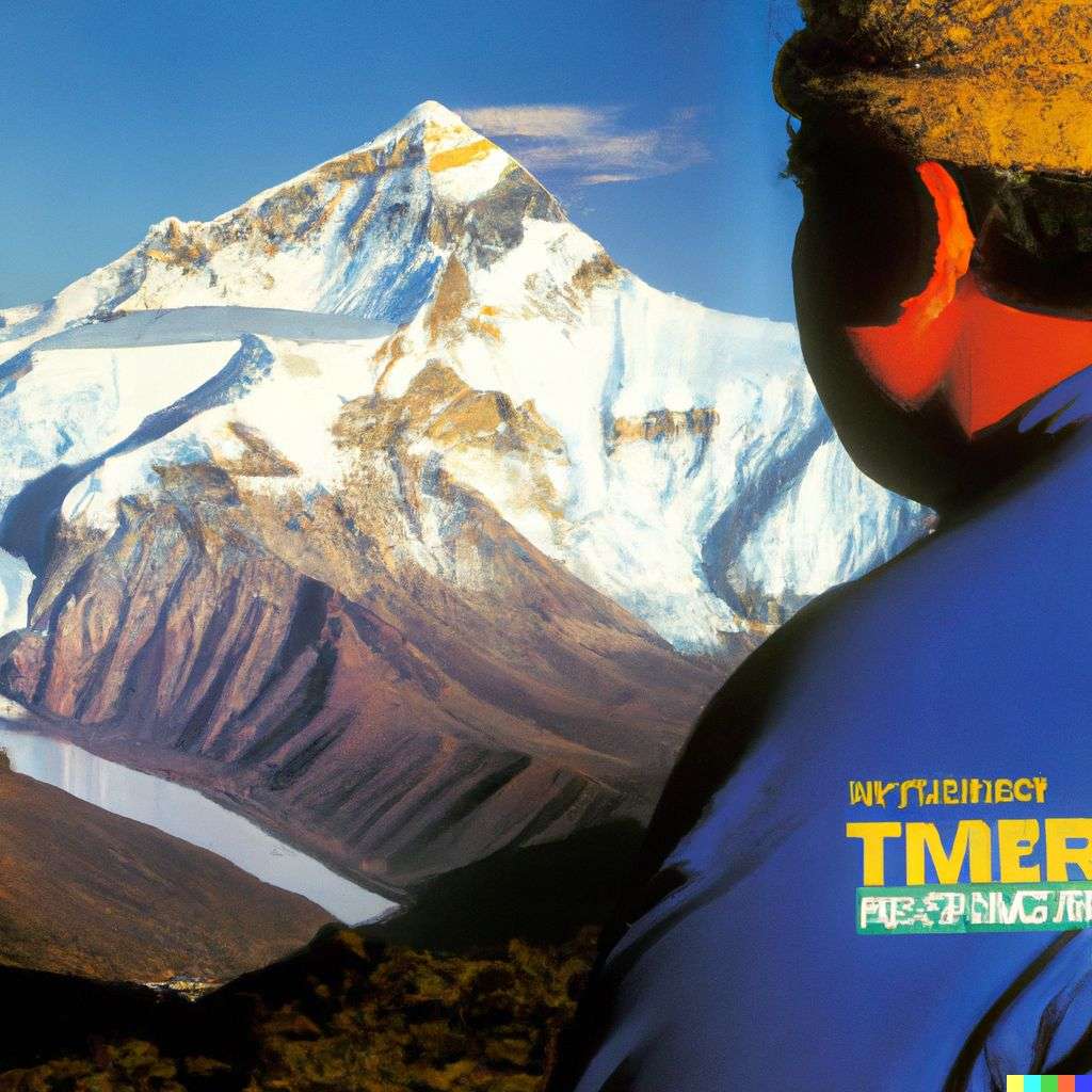 someone gazing at Mount Everest, front cover of Time magazine, 2000